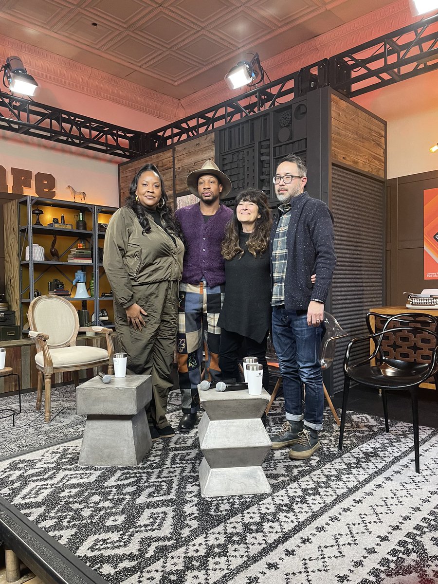 FoodandCountry_'s tweet photo. What kept you focused during the pandemic? Listen to innovators @ruthreichl #jonathanmajors and #adriantomine moderated by #TriciaHersey discuss these issues at @sundancefest #foodandcountry https://t.co/QkpuJp81Rx