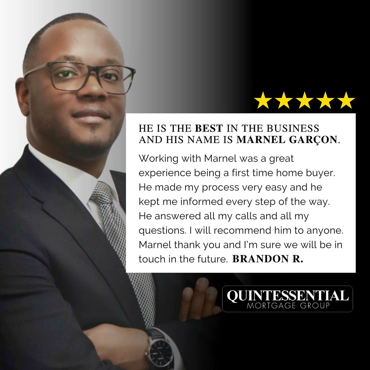 Client Review ⭐️ ⭐️ ⭐️ ⭐️ ⭐️ 

This #FirstTimeHomebuyer came to me prepared and ready to buy. He took his time, listened, and took advice. For his hard work and efforts, he is today a homeowner.

#RealEstate #LongIslandRealtor #QMG #Closing #Closed #ClientReview #LongIsland  #MLO