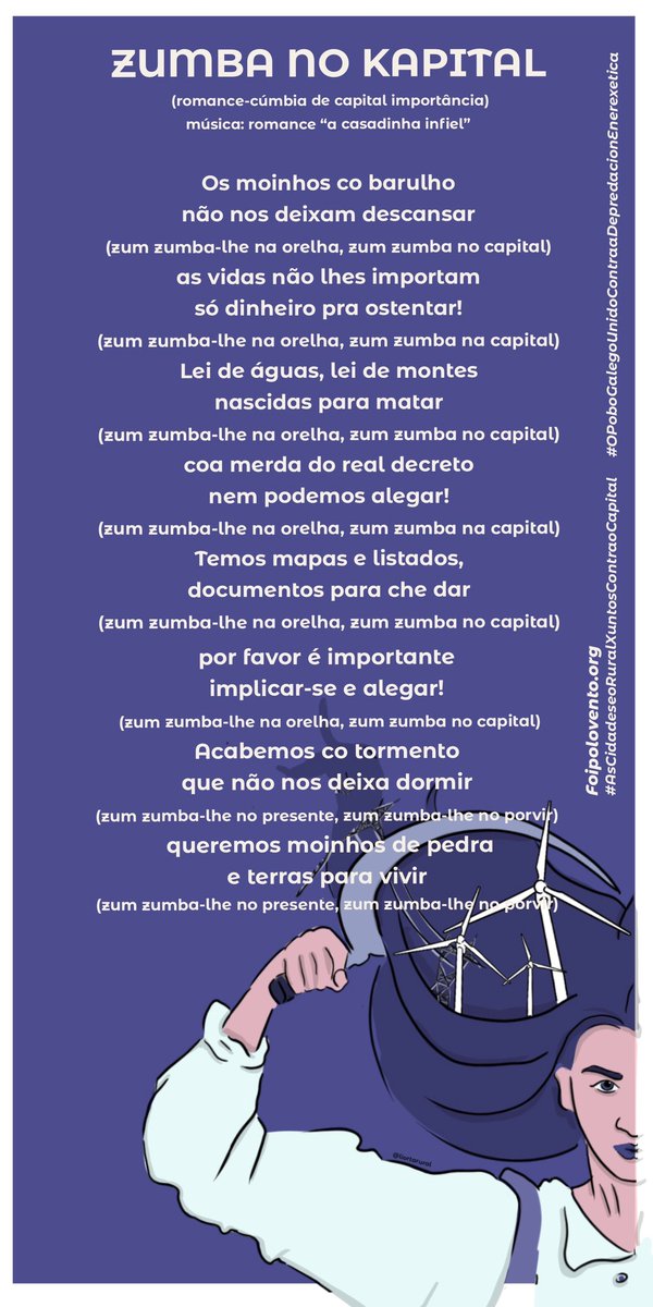 foipolovento's tweet photo. 🔔🔊 🎶🎵 CANTIGAS 🎶🎵
Nas rúas de #Vigo,
#AsCidadesEoRuralJuntasContraOCapital
#AlegresECombativas 🙂✊🏾
#oPovoGalegoUnidoContraAdepredaçomEnergética ‼️ https://t.co/uOmt3AdMqq