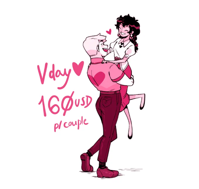 Opening c*mmissions back up for the new year!! FEATURING limited time valentines day couple pieces at a special price!! Email marinscos.com to snag one! Limited number of slots! Thanks so much  