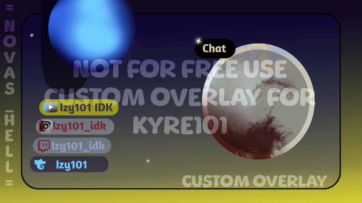 A couple of custom stream overlays I did as requests!
As a PS n00b.

#vtuber #photoshop #streamoverlays #overlays #Vtuberasset