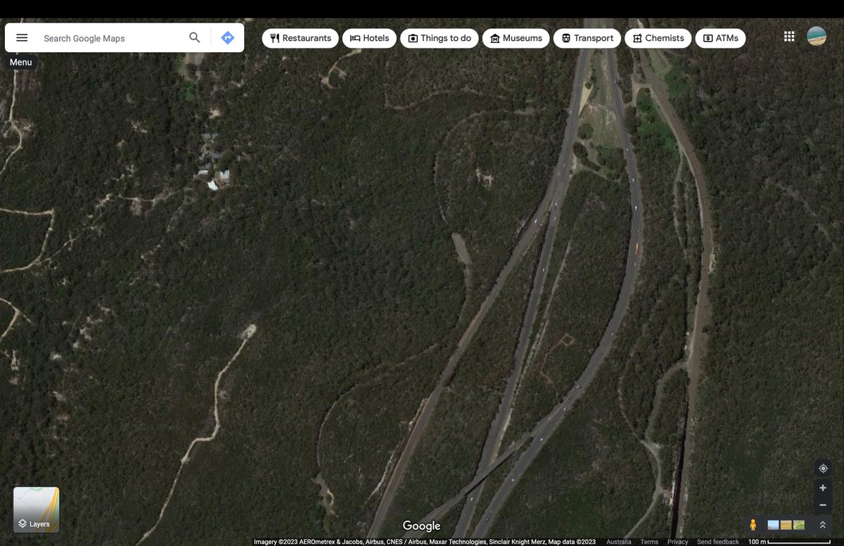 gbsailing's tweet photo. @build_beaut Also, look to the west near the same location. There is a spur seems to be sinuous enough in its track to have been a planned rail route that goes nowhere, ultimately. https://t.co/LAjQRlxFzV