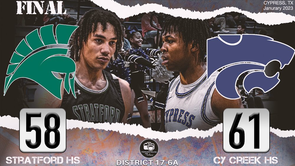 🚨WATCH GAME RECAP👇🏾
youtu.be/r1mMqKhxzM4
🏀1ST PLACE ON THE LINE IN DISTRICT 17-6A

<a href="/stratford_hoops/">Spartan Basketball</a> - 58
vs
<a href="/CyCreek_Hoops/">CyCreekBasketball</a> - 61✅

<a href="/RcsSports/">Jim Hicks</a> <a href="/djones8301/">Doug Jones</a> <a href="/keanu_28/">Keanu Dawes</a> <a href="/chadnot32/">Corey (CJ) Hadnot II</a> <a href="/TristonW13/">👑</a> <a href="/NoahMartin2023/">Noah Martin</a> <a href="/cameroncronin4/">cameron cronin</a> <a href="/Andrezlara1/">Andrez lara</a> <a href="/HoustonChronHS/">Houston Chronicle High School Sports</a> <a href="/ihss_houston/">Houston Inside High School Sports</a> <a href="/CyFairISD/">Cypress-Fairbanks ISD</a>
