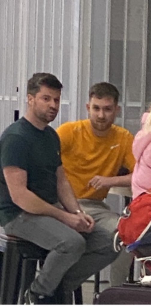MariaStanyer's tweet photo. @leedsrhinos are these man belong to your club? If so, they displayed a disgraceful behaviour, got thrown off a flight and caused our flight to be cancelled. Credit to your club https://t.co/WyE7jRSMNz