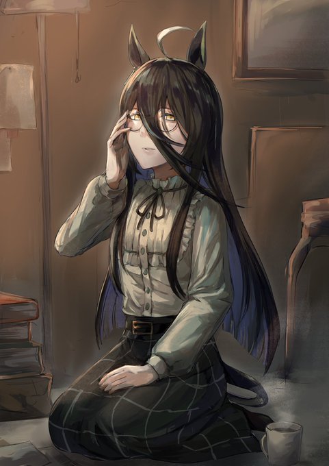 カフェさんに丸メガネかけて欲しい絵 
