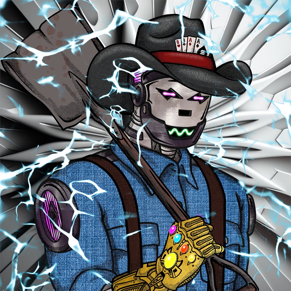 StickerJon.eth | GRMI | Merch Stop Inc. ๐ท ๐ โ๏ธ (@stickerjon) on Twitter photo So Awesome! Got my Special Silver Star Background added to my Thanos Powered, Lightning Gang, <a href="/ProspectorLabs/">Prospector Labs</a> Droid Miner! So Awesome! Got my Special Silver Star Background added to my Thanos Powered, Lightning Gang, <a href="/ProspectorLabs/">Prospector Labs</a> Droid Miner!