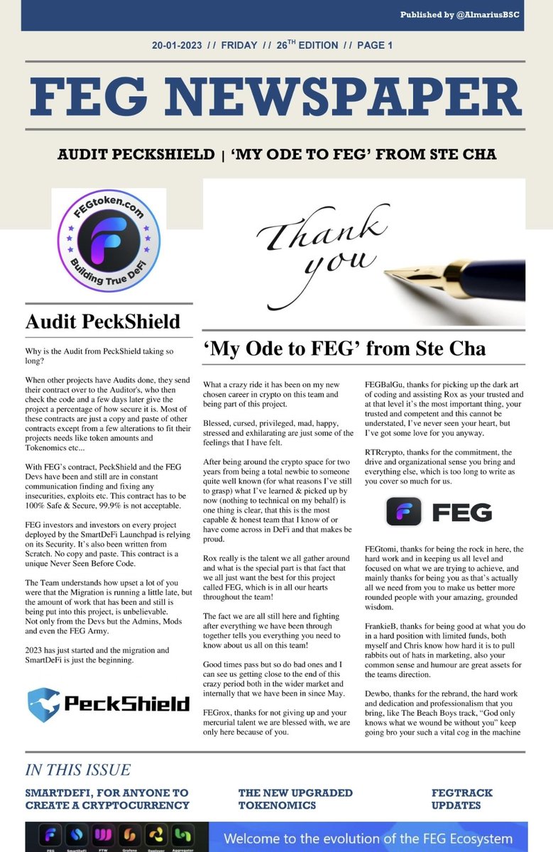 0zRoGuE's tweet photo. @BSCGemsAlert #FEGARMY #FEGtoken #SmartDefi #FEGtrack #FEGArmy #FEGex #FEGstrong #IAMFEG #LifeIsDeFi #FEGv2 #DeFi2 #Grafene #FTW #Aggregator #Deployer #GOTW #FEGmode https://t.co/N2Lbo5ELGI