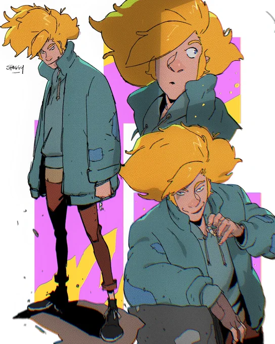 SHAGGY-Mystery Crew-A couple of months before a very nomadic, living in his van, Shaggy meets the rest of the gang. -#Shaggy #characterdesign #charactersheets #animation #wbanimation 