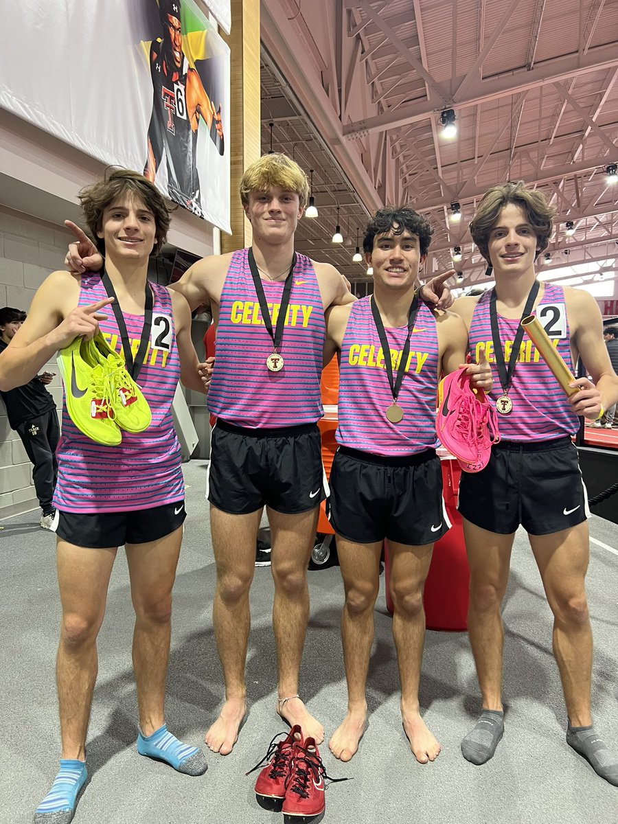 had a blast at the tech indoor meet, walking away with the number one time in the nation, 7:54.78 in the 4x800