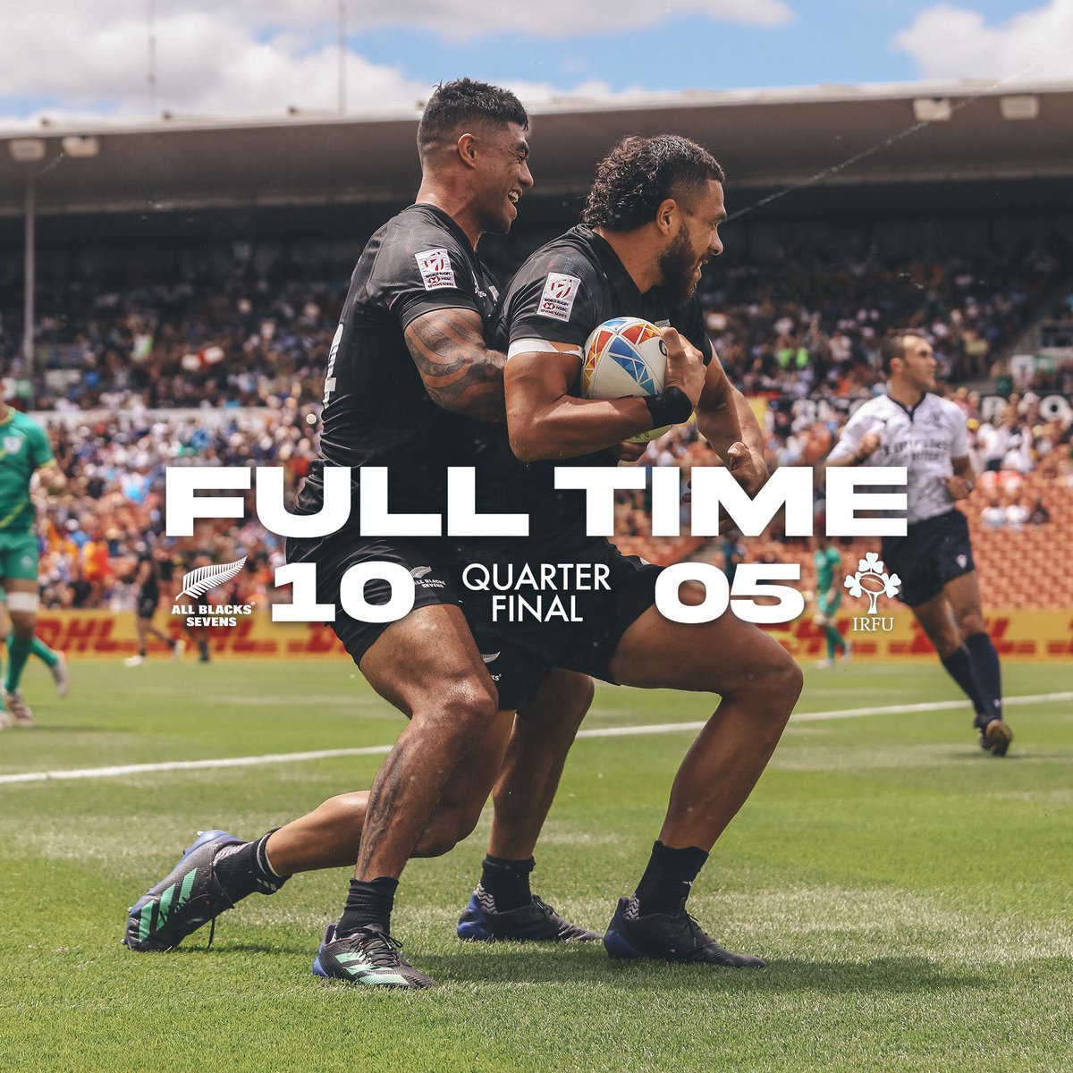 nz_sevens's tweet image. The boys are semi-finals bound! 🙌🏽

They face France at 2.48pm NZT.

#NZ7s | @hsbcnz7s