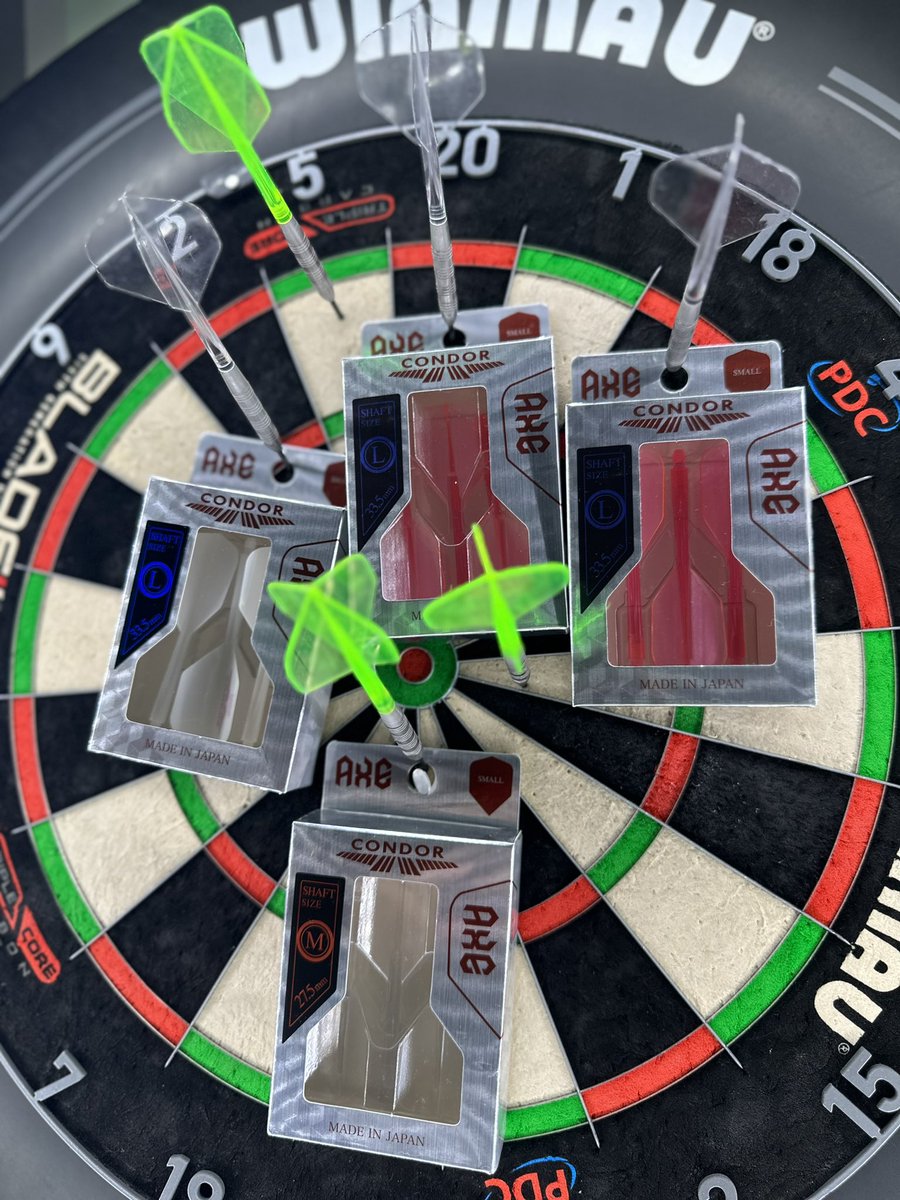 JackBowman180's tweet photo. Who wants a FREE set of #Condor Axe stems? All you have to do is RT, Follow &amp; Tag 3 Friends - winner will be announced when I get to 1000 followers!  @Dartsshopsth @premier_darts 🎯 🎯🎯🎯🎯🎯 https://t.co/KlMHO0dXG2