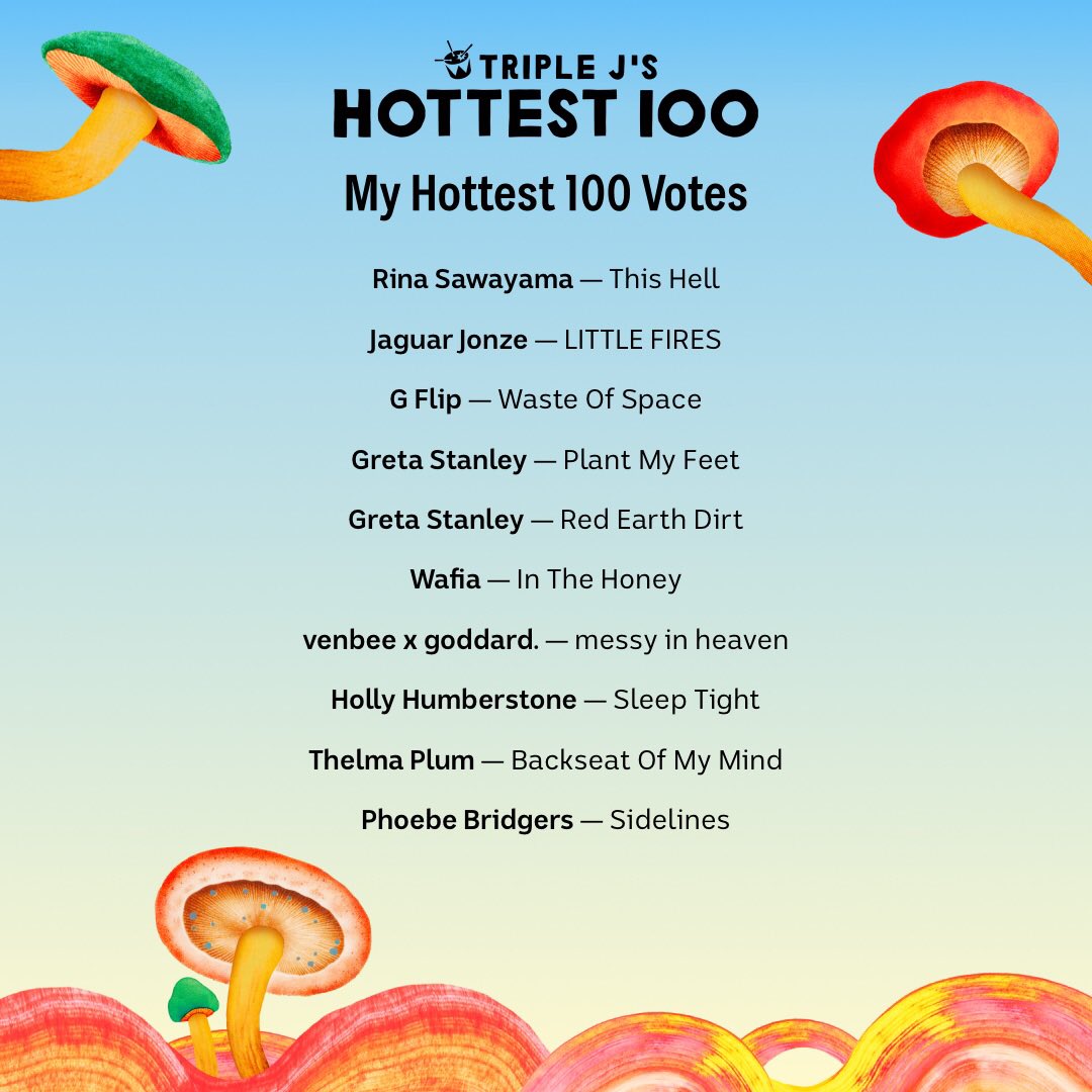 Rawrah's tweet photo. #hottest100 https://t.co/QwFd9QWHfk