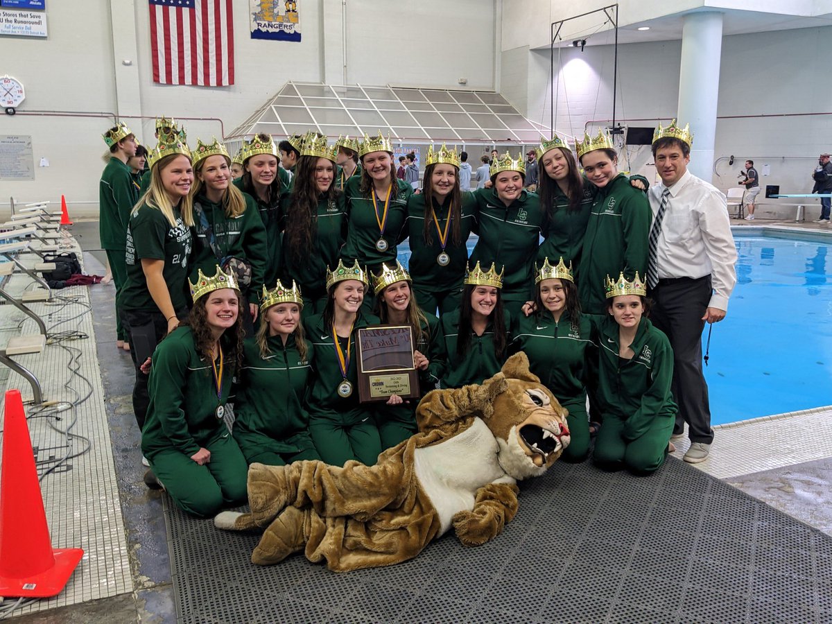 lccougarsswim's tweet photo. CROWNED!
Girls repeat! Boys get their banner! #defendthecrown #winthecrown https://t.co/inOWbWW0Of