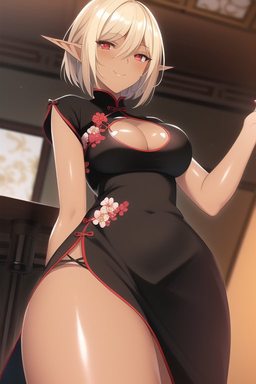 春節ダークエルフちゃん #AIart 