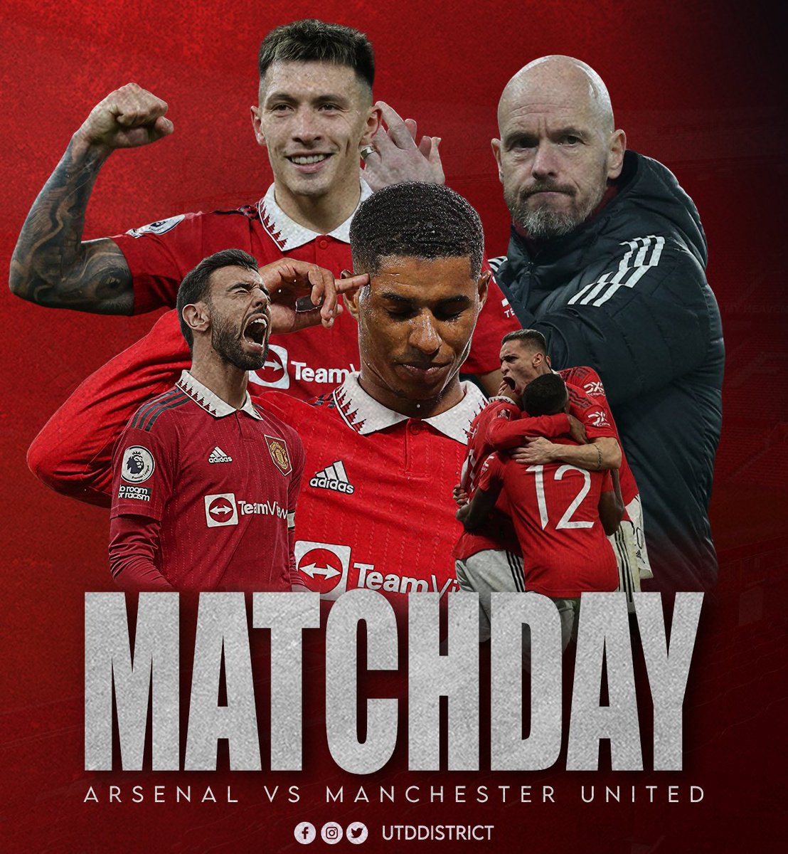 𝗜𝗧'𝗦 𝗠𝗔𝗧𝗖𝗛𝗗𝗔𝗬!!!

What are your score predictions? #mufc