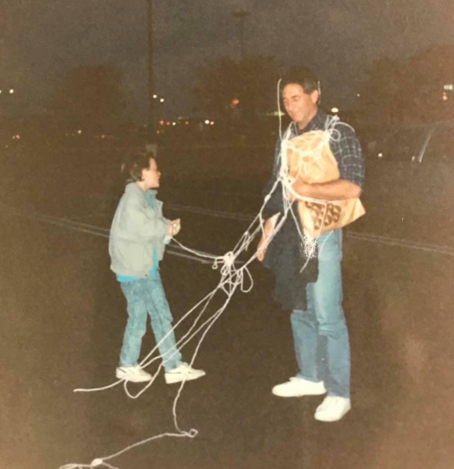 A memory of me and Giancarlo Ferrando—the Director of Photography for TROLL 2 &amp; BEYOND DARKNESS—the moment I blasted him with silly-string. #nilbog4eva