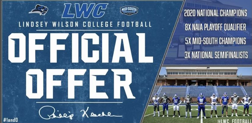 CadenScott75's tweet photo. After an amazing visit and call with @CoachGraham_LWC, i’ve been blessed and very thankful to receive an offer to play football with @LWC_Football all glory to God 🙏 @SummertownFB @CoachAmbroseLWC https://t.co/RwpdmTSgdh