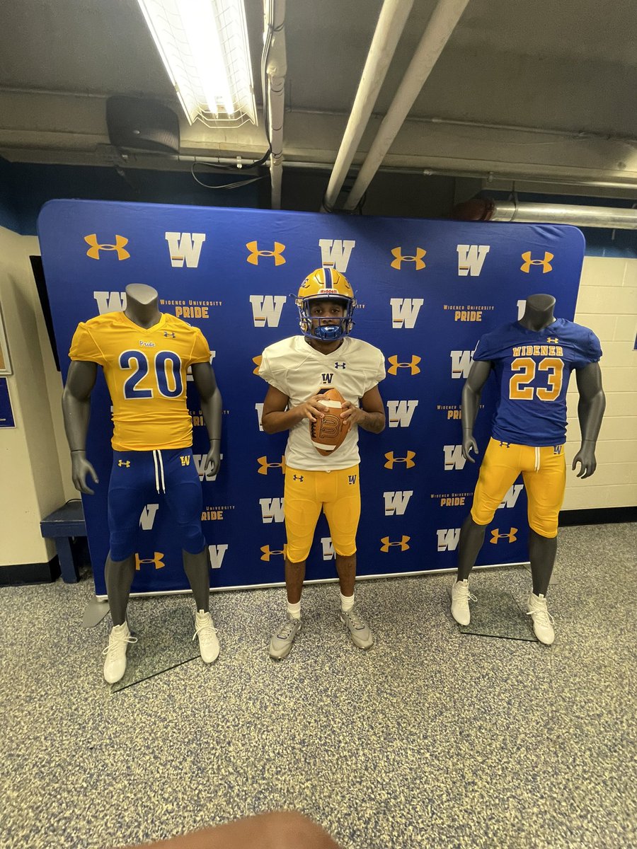 Ange1Granado's tweet photo. After a great visit and great conversation with @CoachJWaters_ and @Coach_Barry I am bless to say I’ve received my first offer from Widener University! https://t.co/ZEU7FSLTh1