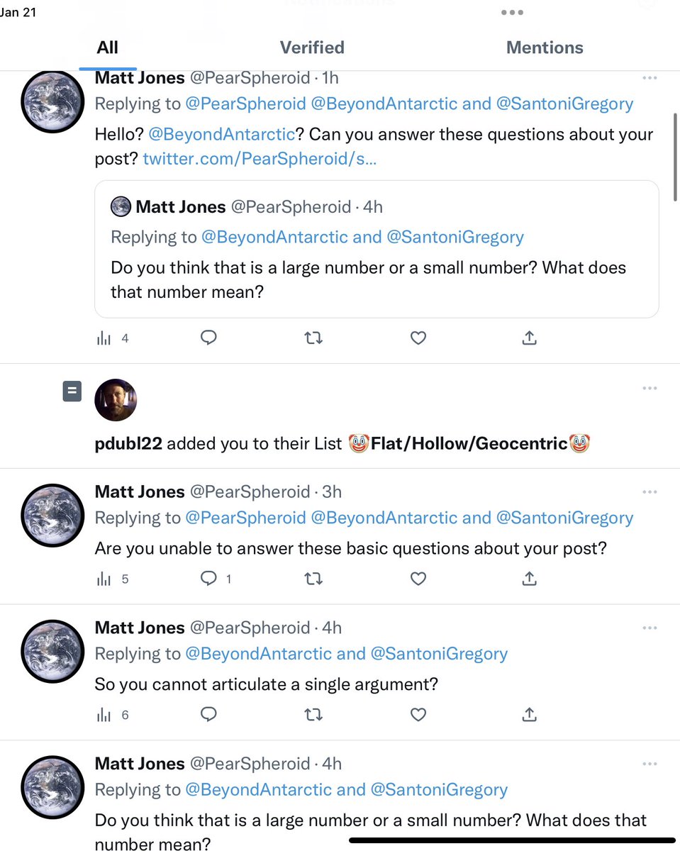 BeyondAntarctic's tweet image. Wow folks, we have a #PearEarther claiming: 

I ask questions and immediately ignore and hand wave  away answers..When in fact, it was this #glerf doing ALL the trolling using trolly-troll tactics like #BeggingTheQuestion, an apparent reflection of their fallacious logic

#YAWN🥱