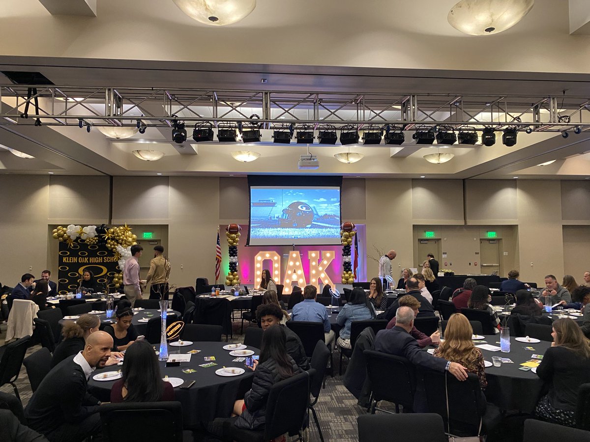 KLEINOAKFB's tweet photo. 2022-2023 Football Banquet is officially underway! https://t.co/BfdryK94I5