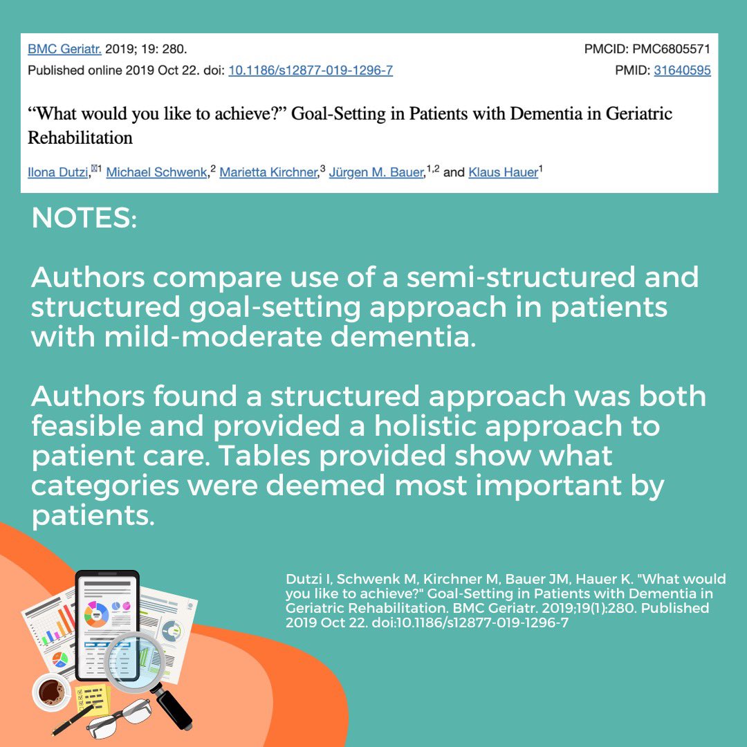 Goal writing still troubling you in the New Year? Check out these two articles that address aspects of goal setting and planning in rehabilitation.
