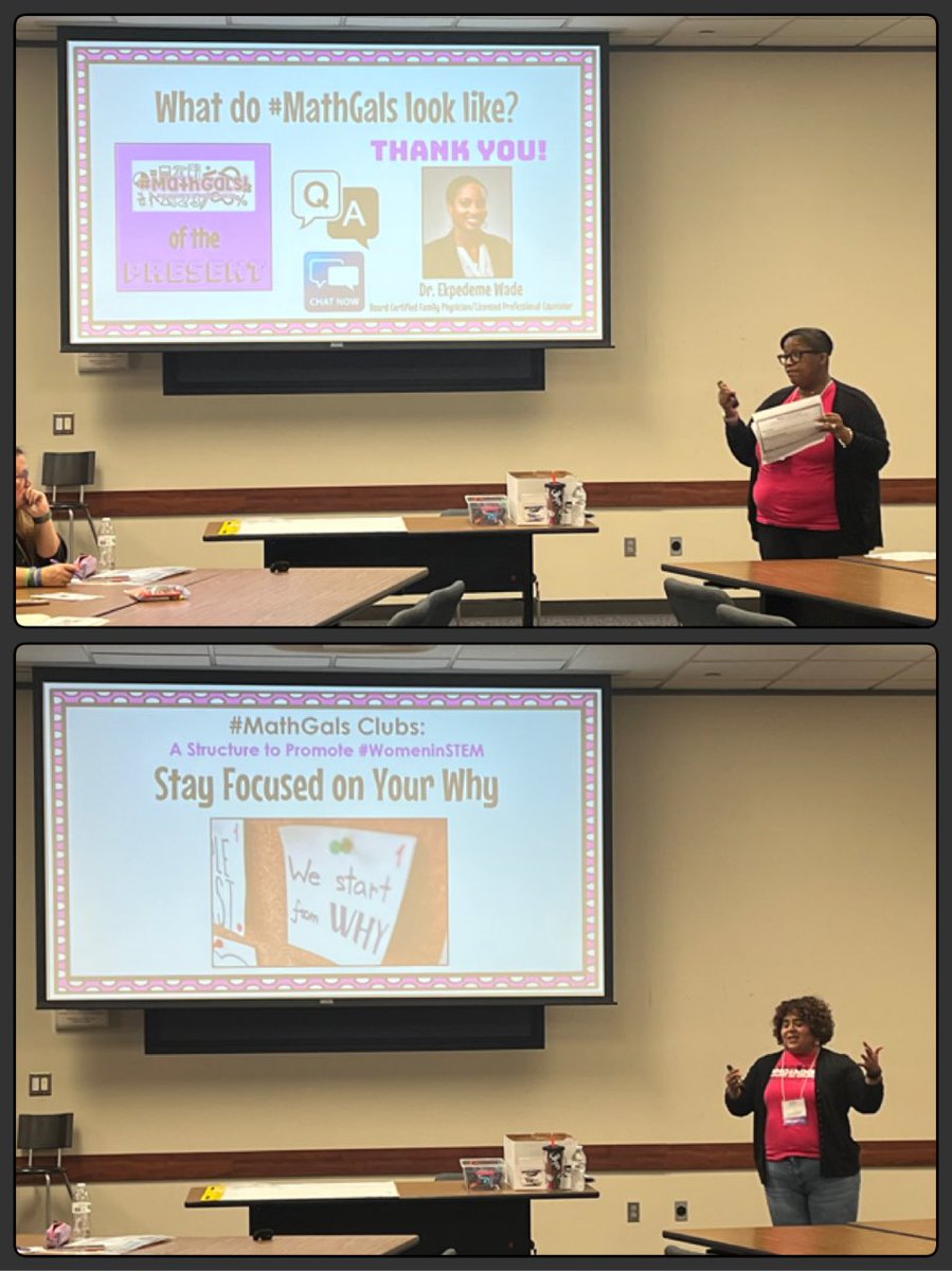 janetdnuzzie's tweet photo. #PISDProud! @MarianaBreaux, @WymanEvan, & myself presented β#MathGals Clubs: A Structure to Promote #WomeninSTEMβ at #R4Math Conference to share how we provide βmirrors & windowsβ through which our girls can see their future w/mathematics! #MathGals learn & grow together! https://t.co/P1NS4BIrdu
