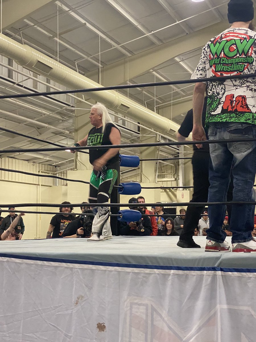 JoeyDefy's tweet photo. NWA legends @RealRickyMorton and George South wrestled at last nights #GCWTalk https://t.co/z60vvkaZHT
