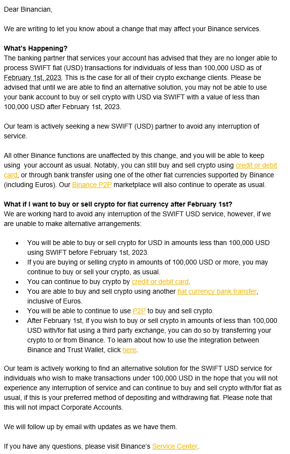 loomdart's tweet photo. Idk how u read this and get swift is banning crypto? Seems p clear its about an individual bank https://t.co/ce8J4jHdnc