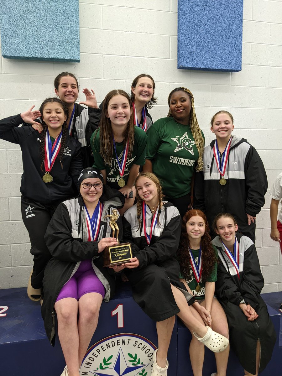 ICHS_Aquatics's tweet photo. AMAZING day for the Pioneers! The girls are the District 11-4A Swim/Dive Champions, and the boys are the District 11-4A Swim/Dive Runner-ups! So proud of these amazing athletes! #blazethetrail #swimfast https://t.co/BSttWmceD3