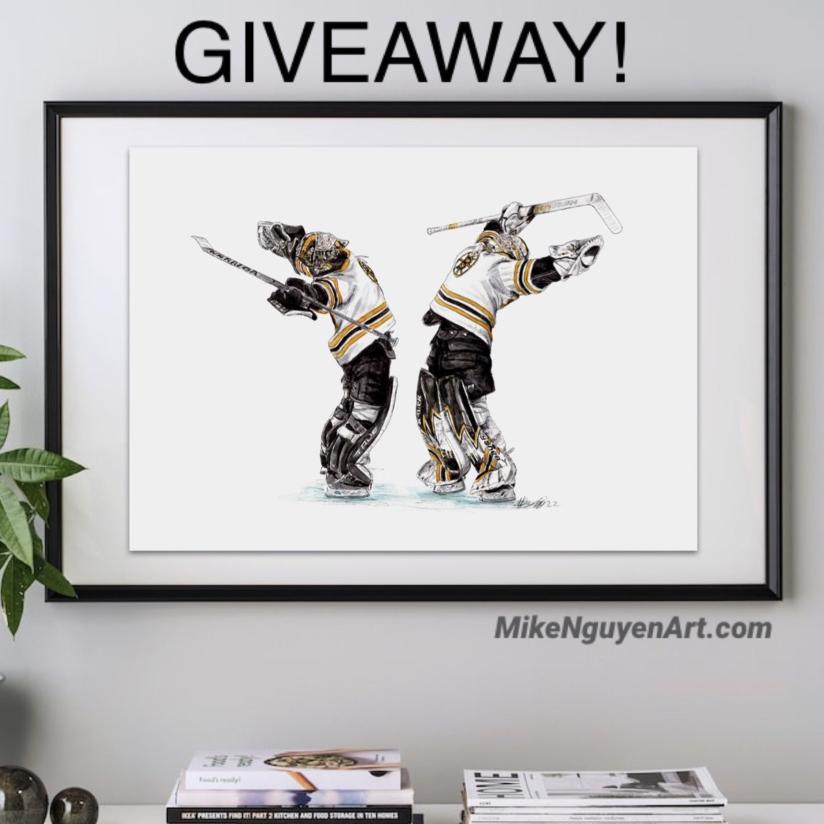 THE HUG GIVEAWAY! contest with 3 prizes with 3 winners 
To enter:
1. Follow me
2. Retweet
3. Tag a Bruins fan (tag 1 friend per comment) 
*unlimited entries 
Contest ends Jan 23rd at 12am. 
The winner announced on Jan 24th! 

GL! 🙏😊 &amp; happy NY!

🎨 MikeNguyenArt

#GoBruins