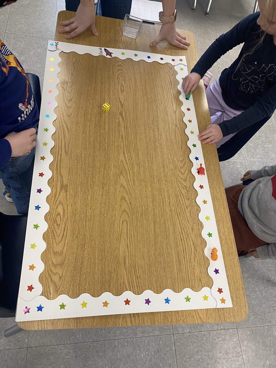 Our board game was great for purposeful practice of one to one counting and quantity. Students also had lots of opportunity for developing their turn taking skills.