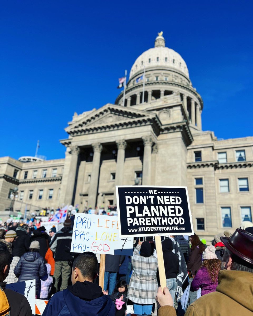 IdahoGOP's tweet image. Wow, a beautiful #MarchforLife and rally for the unborn today at the Capitol in Boise. Idaho’s citizens are committed to an Idaho free of the evil of abortion. Thank you for standing together with us for the unborn.  #prolife #prolifegeneration