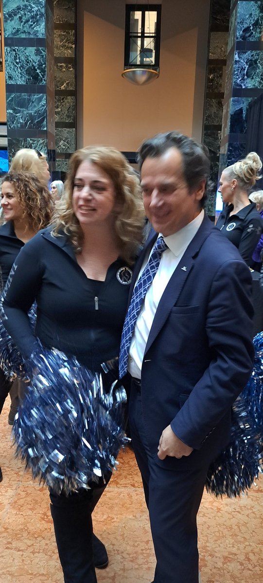 DaskoWard1's tweet photo. Today's Ledgend's Row Induction Ceremony  honoured Jim Tovey, Michael Pinball Clemens, &amp; Trillium Hospital.  
A beautiful speech was delivered by Jim's wife Lee.
A surprise for Pinball with some of the Argos alumni cheerleaders 
@Reid4Ward9 @AlvinTedjo @JohnKovac4 @Chris_Fonseca3 https://t.co/gKv9XcEfXU