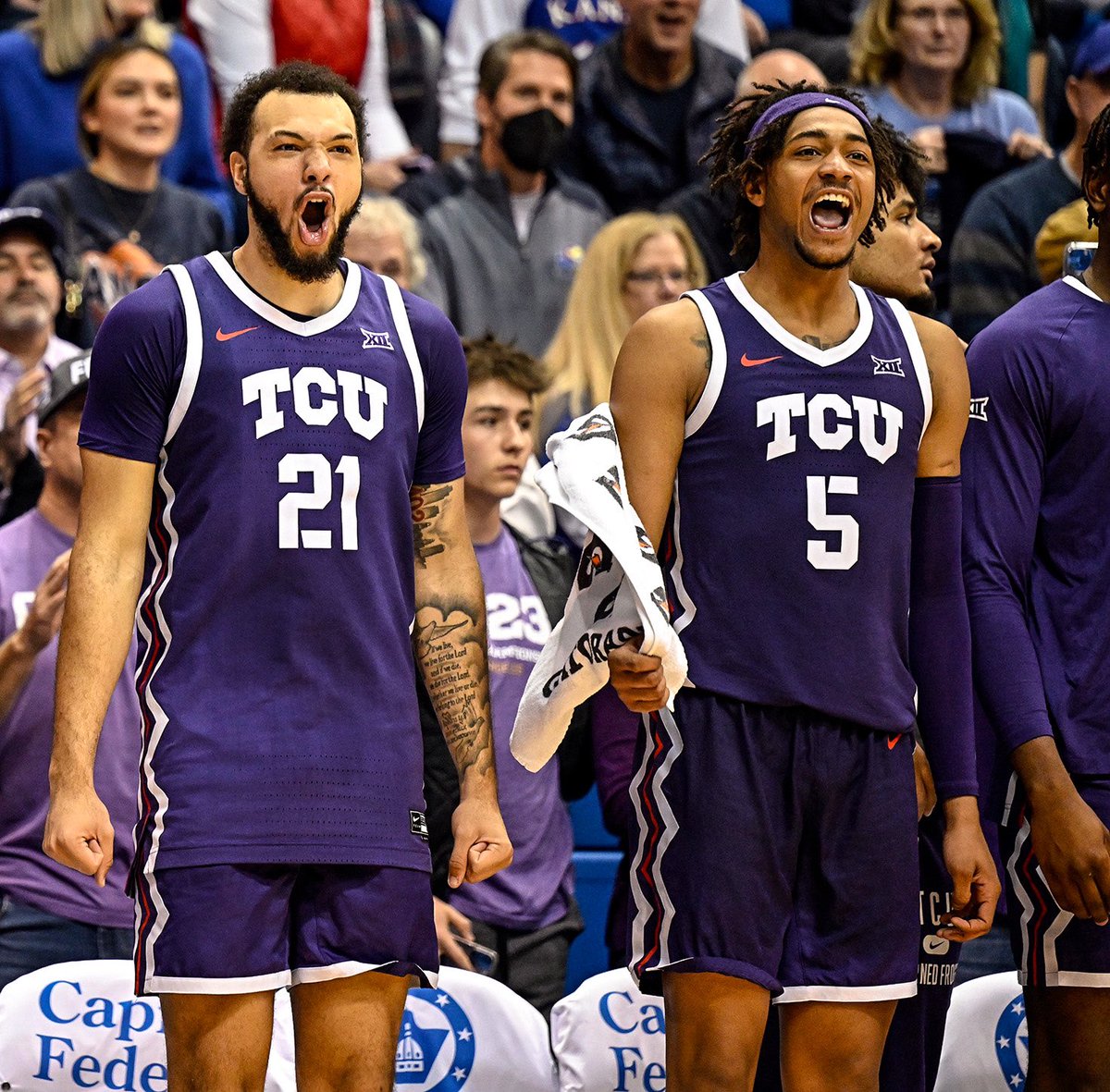 TCUBasketball's tweet photo. Who else felt like this 👇

#GoFrogs https://t.co/HpwycNfywA