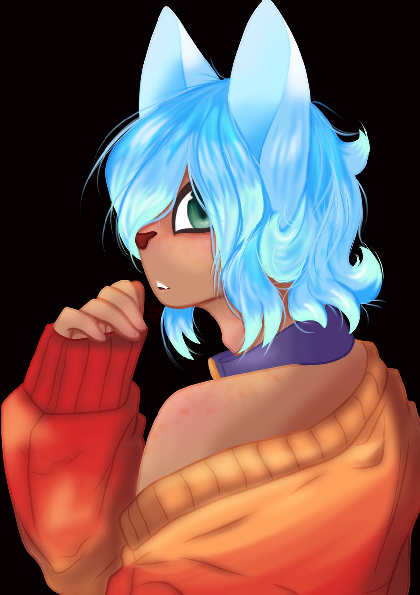 0502Art's tweet photo. This was lighting and lineless practice from a while ago. https://t.co/UFGpkVZwDH