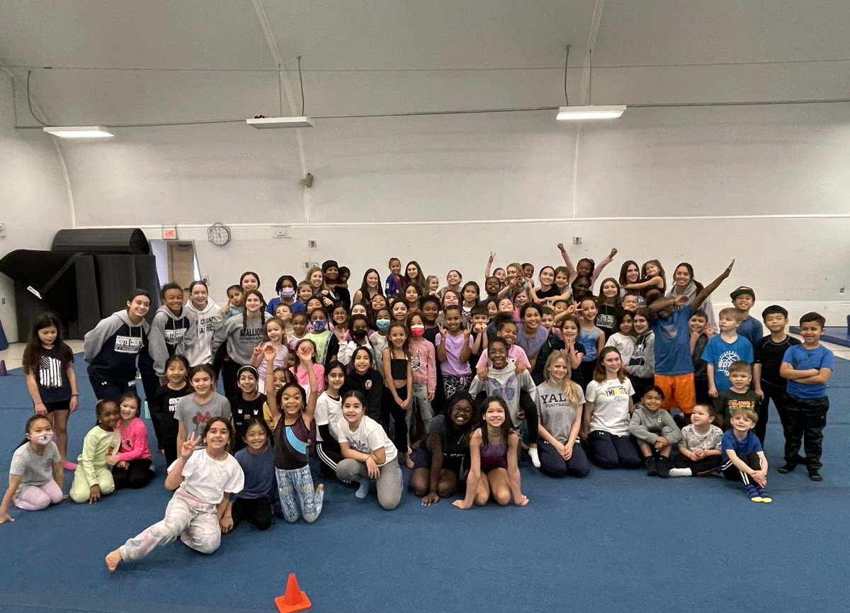 This is what it’s all about! 😍 The team spent the morning teaching over 75 Laurel Hill students gymnastics! #southcountygymnastics #clinic #southcountystallions