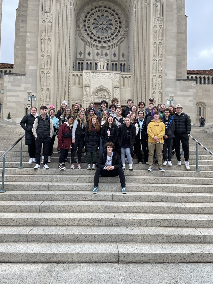 Students for Life members from ⁦<a href="/GRWestCatholic/">West Catholic High School</a>⁩ ended their trip with Mass at the National Shrine of the Immaculate Conception.