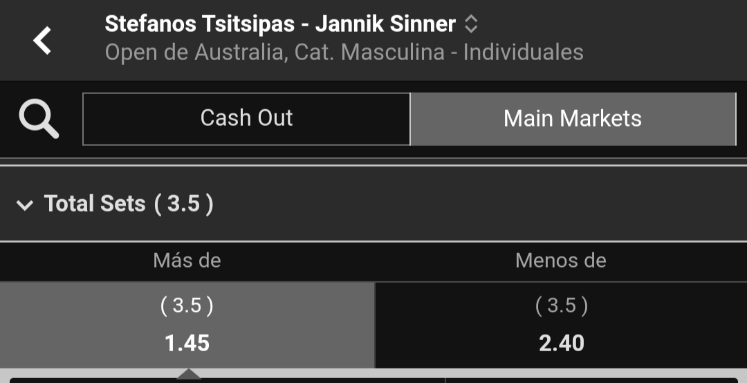 ElTioTipster's tweet photo. #AustralianOpen
Tsitsipas vs Sinner
+3.5 sets
#Stake7
.
.
.
#Apuestas
#ApuestasDeportivas
#Bet
#SafeBet
#bettingtips
#bettingtipster https://t.co/iEjNnHF5zi
