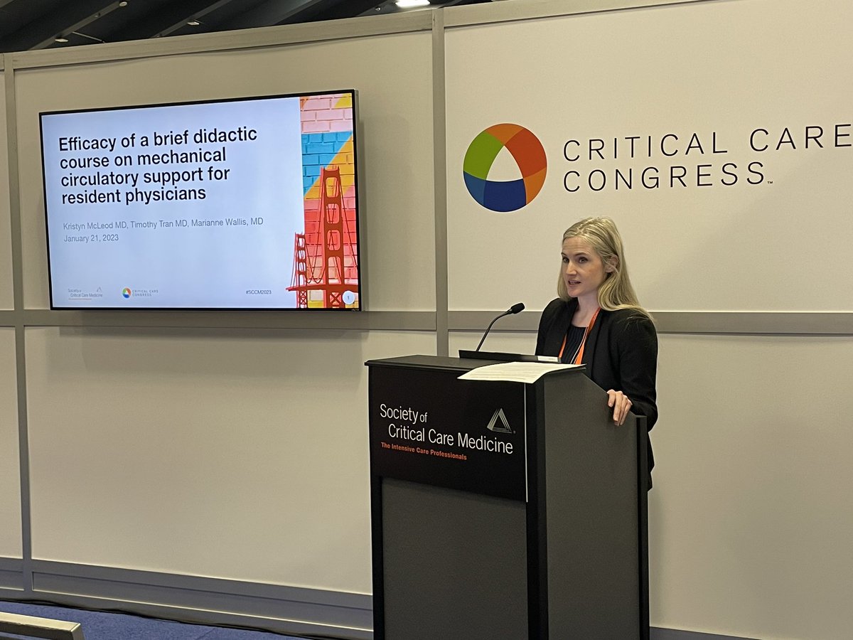 Future Critical Fellow making her mark on SCCM! Dr. Kristyn McLeod making us proud! #ThisIsDenverEM