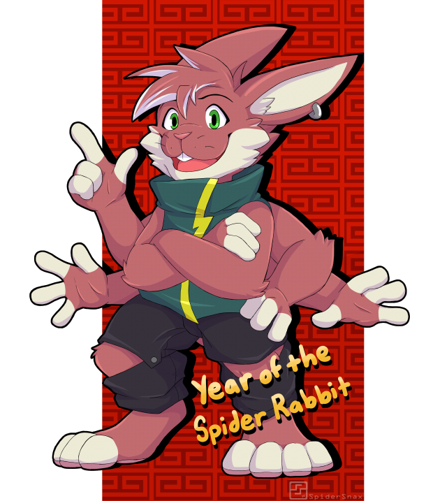 SpiderSnax's tweet image. It's the year of the rabbit! What better way to celebrate the Lunar Year than with Alternate Kumo. He's more rabbit-ish now! And shorter!