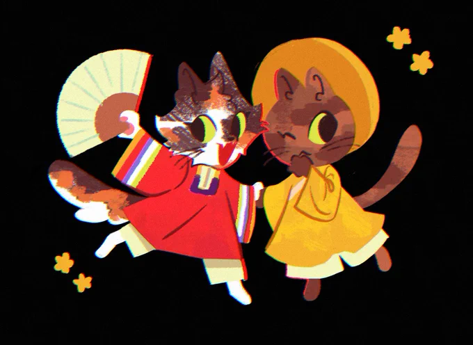 chúc mừng năm mới from me and my kitties !!!!!!! :3c 