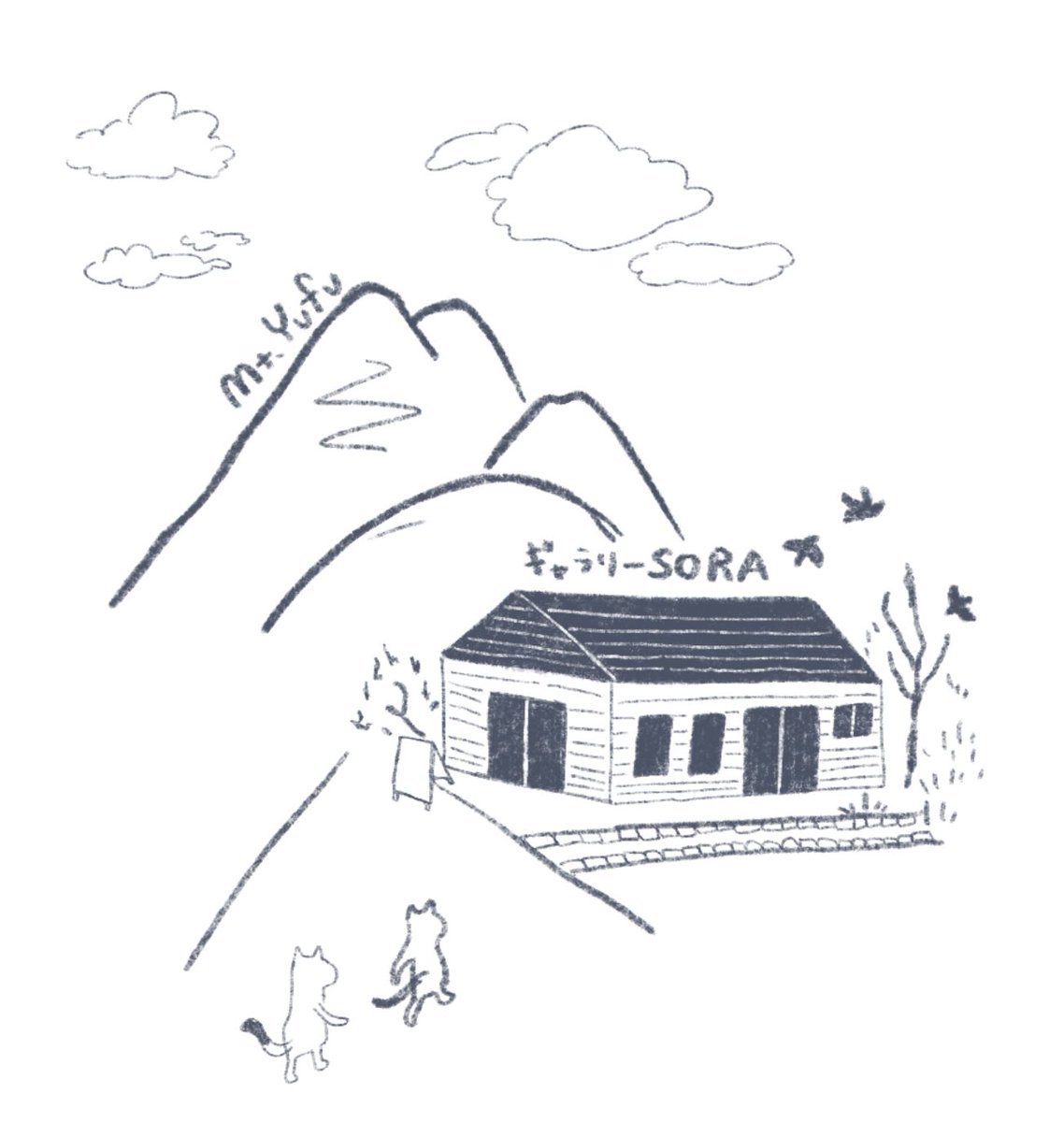 smithgaden8's tweet photo. 湯布院でお店やってる感醸し出す挿絵 https://t.co/ffSwJZ89Jj