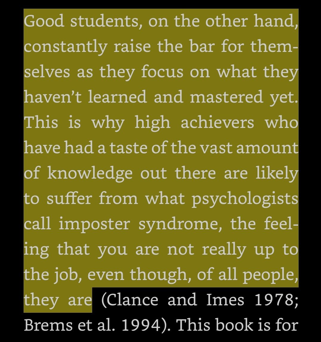 Reading <a href="/soenke_ahrens/">Sönke Ahrens</a>'s book I realice that the impostor syndrome I've suffered all my life may be explained by me wanting to learn everything I can because I feel I don't know enough. The more I learn the more I find out there's still a lot more to learn.
