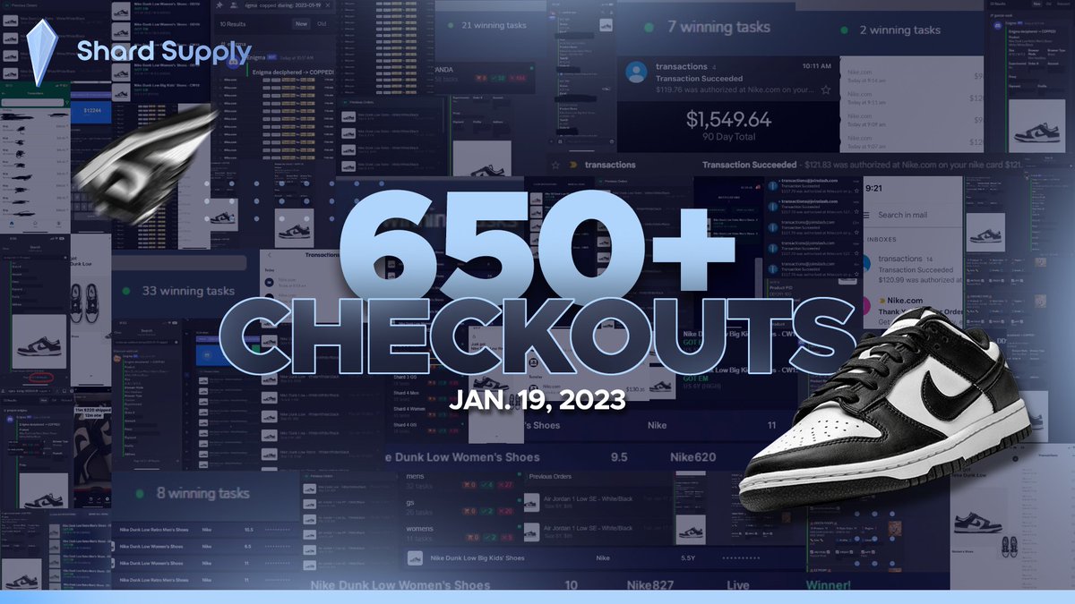 Shard_Supply's tweet image. Panda COOKOUT

Another typical day for Shard Members.

We had 0 Server Downtime ensuring users get their entries in flawlessly while Nike's servers are being hammered down. Easy Entries = Easy Wins.

Come join the best! Limited Invites Below!
discord.gg/EDW4B5kk