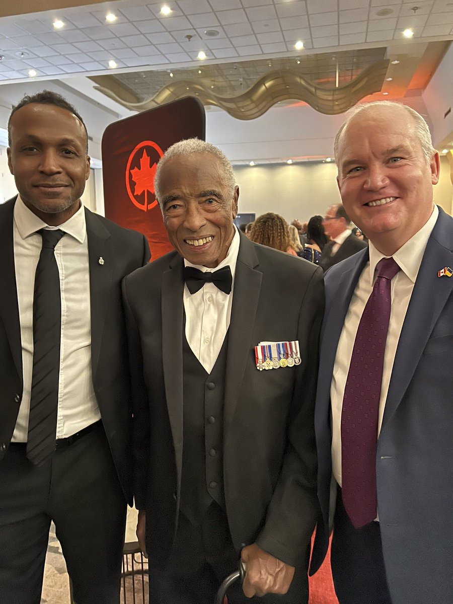 erinotoole's tweet photo. Today is Lincoln Alexander Day honouring a trailblazer &amp; the contributions of the black community in Canada. So happy to spend time with another trailblazer, the Hon. Don Oliver at the @BlackNorthCA Gala. https://t.co/et6ohYnucz