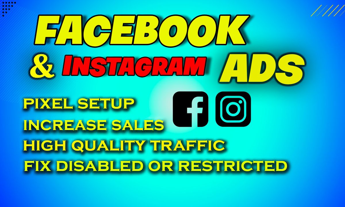 I will run your Facebook and Instagram ads campaign for your business or Product:
If you are interested to increase your sales then talk to me. 
Fiverr gig:fiverr.com/share/0zgWrk

#Hero #facebookAds #ads #TaxTheChurches #Leaky #TheOwlHouse #Mahomes #Jags