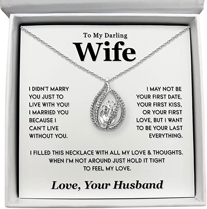 Surprise your wife with a special gift! Our Necklace for Wife is perfect for any occasion. Buy now on Amazon: amzn.to/3JnBNRN #WifeGift #ValentinesDay #ChristmasGift #BirthdayGift #AnniversaryGift #Romantic #HusbandGift #WifeAppreciation #GiftIdeas #LoveGift