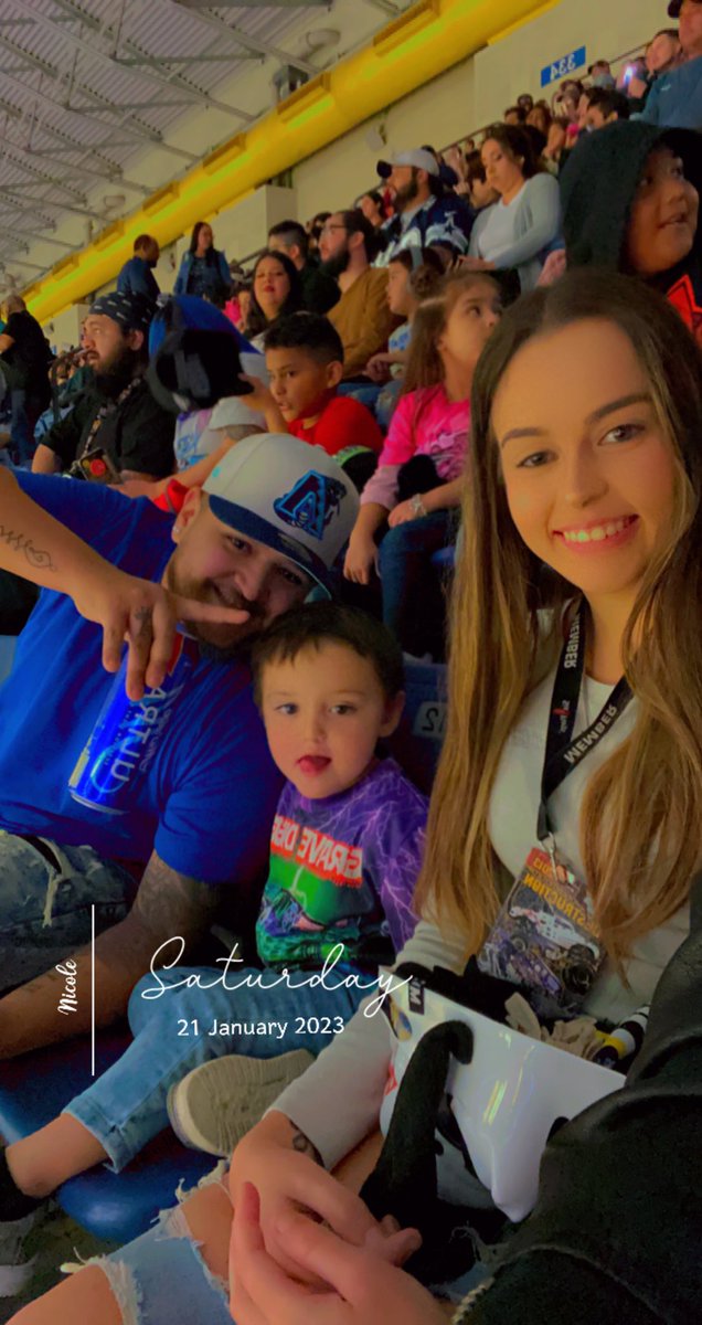 Xavien Ortiz 1st Monster Jam with Mom &amp; Dad #MonsterJam