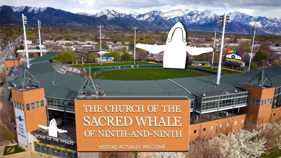 Dug_E_Phresh's tweet photo. A religion I can get behind. #SacredWhale #slc https://t.co/GhIcRi6nRh