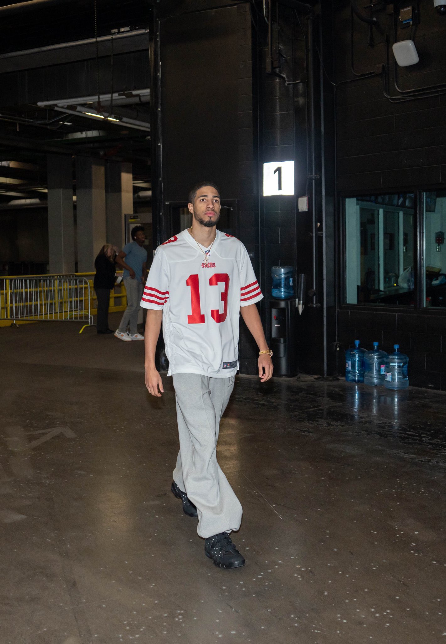 KNBR on Twitter "Tyrese Haliburton rocked a Brock Purdy jersey to his